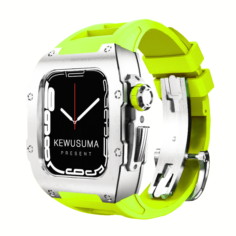 Silver Titan Apple Watch Case | Premium Titanium | Kewusuma