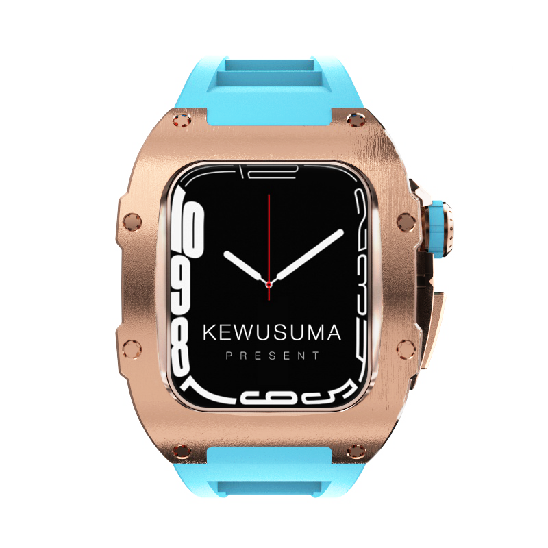 Golden Titan Apple Watch Case | Rose Gold Titanium | Kewusuma