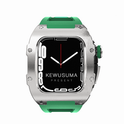 Silver Titan Apple Watch Case | Premium Titanium | Kewusuma